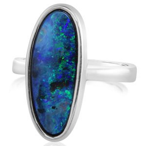 Sterling Silver Australian Boulder Opal Ring