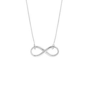 Plated Sterling Silver Infinity Necklace
