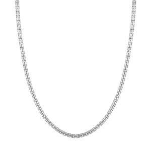 Sterling Silver 3.40mm Concave Box Chain with Lobster Lock