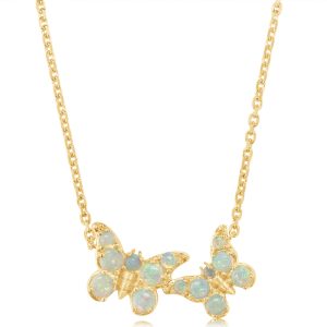 14K Yellow Gold Australian Opal Neckpiece