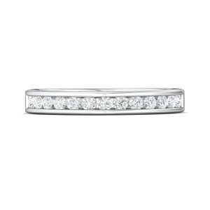 Channel/Shared Prong Wedding Band from the Channel/Shared Prong collection
