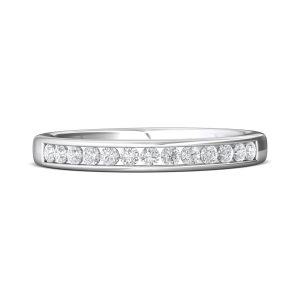 Channel/Shared Prong Wedding Band from the Channel/Shared Prong collection