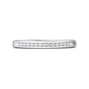 Channel/Shared Prong Wedding Band from the Channel/Shared Prong collection