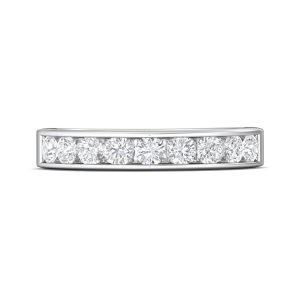 Channel/Shared Prong Wedding Band from the Channel/Shared Prong collection