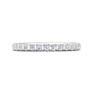 Channel/Shared Prong Wedding Band from the Channel/Shared Prong collection