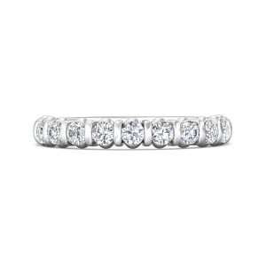 Channel/Shared Prong Wedding Band from the Channel/Shared Prong collection