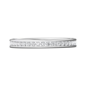 Channel/Shared Prong Wedding Band from the Channel/Shared Prong collection
