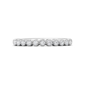 Channel/Shared Prong Wedding Band from the Channel/Shared Prong collection