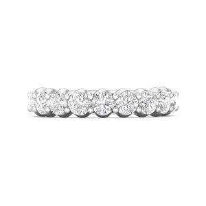 Channel/Shared Prong Wedding Band from the Channel/Shared Prong collection