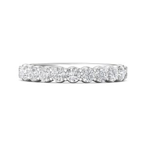 Channel/Shared Prong Wedding Band from the Channel/Shared Prong collection