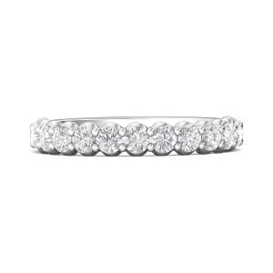 Channel/Shared Prong Wedding Band from the Channel/Shared Prong collection