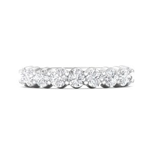 Channel/Shared Prong Wedding Band from the Channel/Shared Prong collection