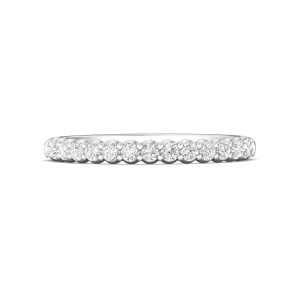 Channel/Shared Prong Wedding Band from the Channel/Shared Prong collection