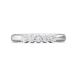 Channel/Shared Prong Wedding Band from the Channel/Shared Prong collection