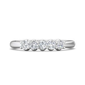 Channel/Shared Prong Wedding Band from the Channel/Shared Prong collection