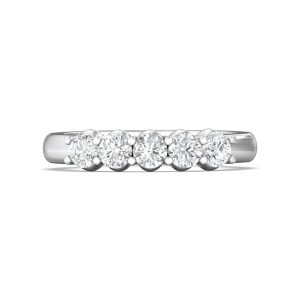 Channel/Shared Prong Wedding Band from the Channel/Shared Prong collection