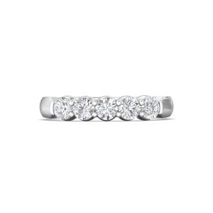 Channel/Shared Prong Wedding Band from the Channel/Shared Prong collection