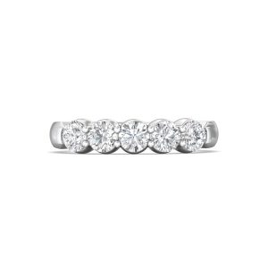 Channel/Shared Prong Wedding Band from the Channel/Shared Prong collection