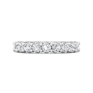 Channel/Shared Prong Wedding Band from the Channel/Shared Prong collection