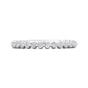 Channel/Shared Prong Wedding Band from the Channel/Shared Prong collection