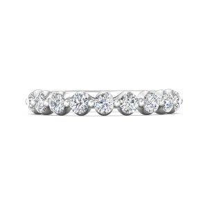 Channel/Shared Prong Wedding Band from the Channel/Shared Prong collection