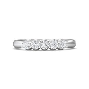 Channel/Shared Prong Wedding Band from the Channel/Shared Prong collection