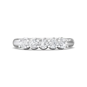 Channel/Shared Prong Wedding Band from the Channel/Shared Prong collection