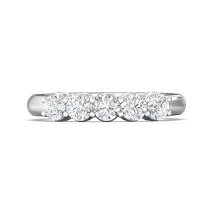 Channel/Shared Prong Wedding Band from the Channel/Shared Prong collection