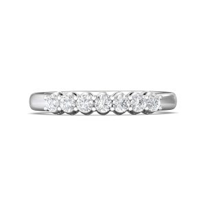 Channel/Shared Prong Wedding Band from the Channel/Shared Prong collection
