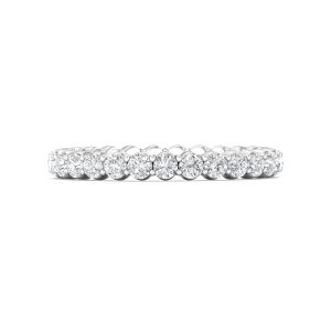 Channel/Shared Prong Wedding Band from the Channel/Shared Prong collection