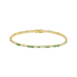 Diamond & Emerald Tennis Bracelet (2-1/3tcw)