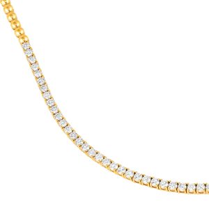 4-5/8tcw Diamond Halfway Tennis Necklace