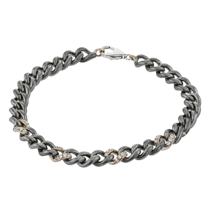 Gent Bracelet in 14k Gold with Diamonds