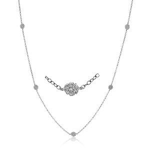 Necklace in 18k Gold with Diamonds