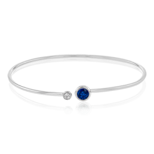 Color Bangle in 18k Gold with Diamonds