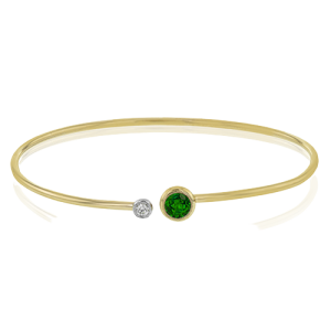 Color Bangle in 18k Gold with Diamonds