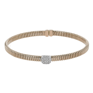 Bangle in 18k Gold with Diamonds
