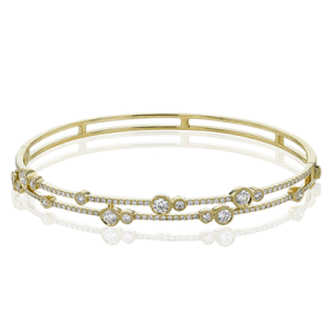 Bangle in 18k Gold with Diamonds