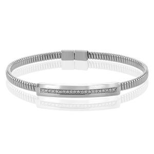 Bangle in 18k Gold with Diamonds