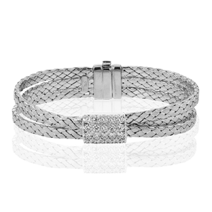 Bangle in 18k Gold with Diamonds