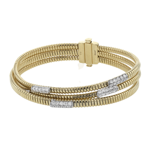 Bangle in 18k Gold with Diamonds