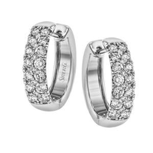 Hoop Earring in 18k Gold with Diamonds