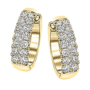 Hoop Earring in 18k Gold with Diamonds