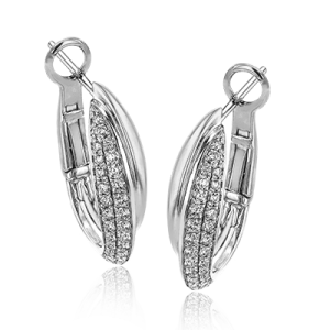 Hoop Earring in 18k Gold with Diamonds