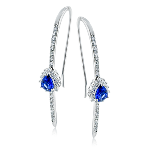 Color Earring in 18k Gold with Diamonds