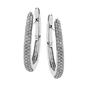 Hoop Earring in 18k Gold with Diamonds