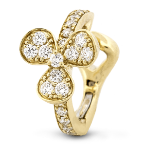 Hoop Earring in 18k Gold with Diamonds