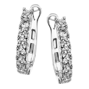 Hoop Earring in 18k Gold with Diamonds