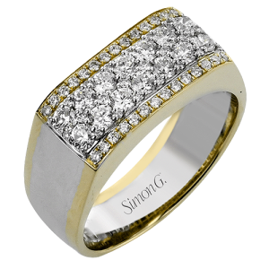 Men Ring in 14k Gold with Diamonds