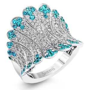 Color Ring in 18k Gold with Diamonds